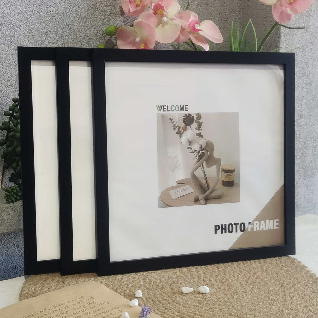 3 pezzi cornici per foto quadr - Engraved Wood Frame recensione e prezzo